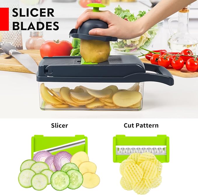 Cortador Picador Rayador multifuncional de frutas y verduras 