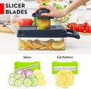 Cortador Picador Rayador multifuncional de frutas y verduras 