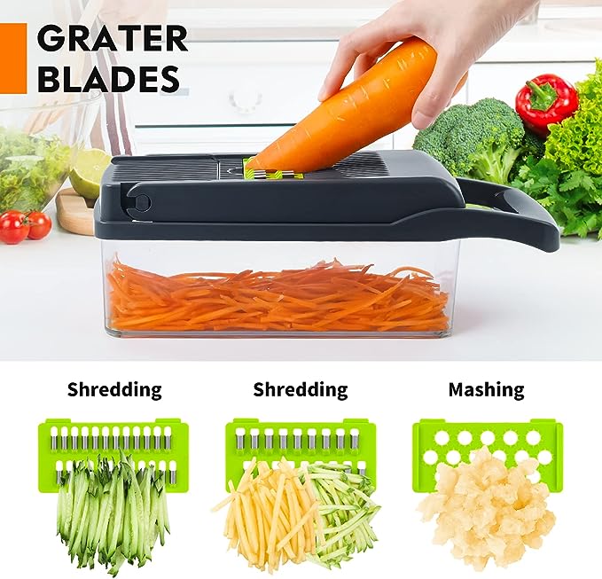 Cortador Picador Rayador multifuncional de frutas y verduras 