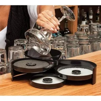Set Labiador Bordeador Escarchador de Copas Vasos 3 Puestos/ Bar Hogar 