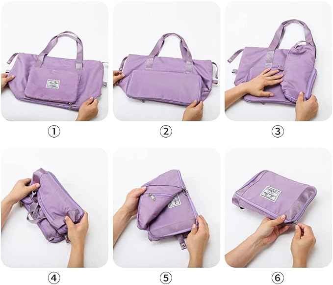Bolso Deportivo de Viaje Plegable Bolsa de Compras de hombro 