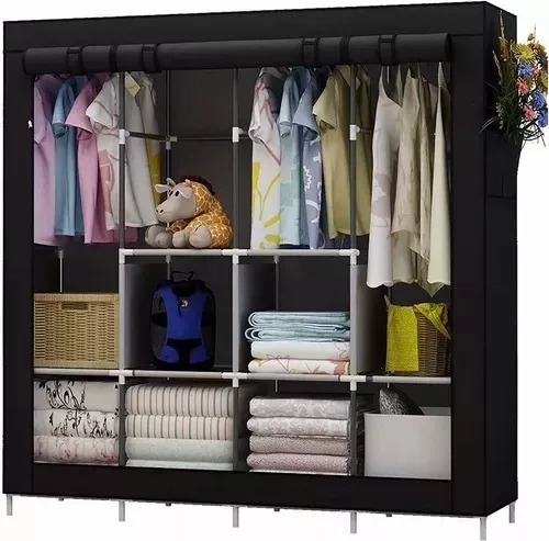 Closet Armario 4 Cuerpos Desarmable Color Negro 