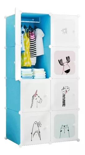 Armario Organizador de Ropa y Jueguetes/ Closet Portátil Niños Blanco 