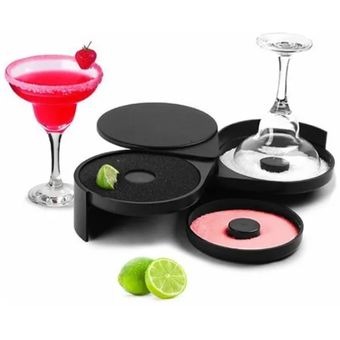 Set Labiador Bordeador Escarchador de Copas Vasos 3 Puestos/ Bar Hogar 