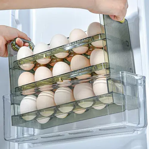 Organizador Estante De Huevos Para Nevera Encimera 3 Niveles