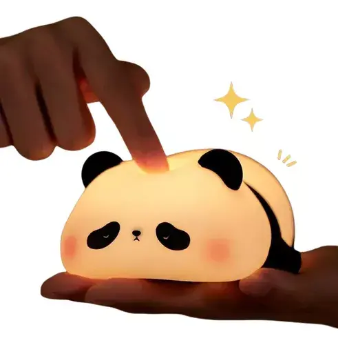 Lampara De Noche De Silicona Tipo Panda